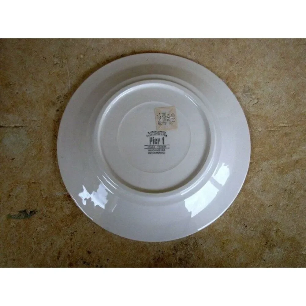 Pier 1 Imports Luncheon Plate Pink/Yellow Flowers‎ Floral PER64